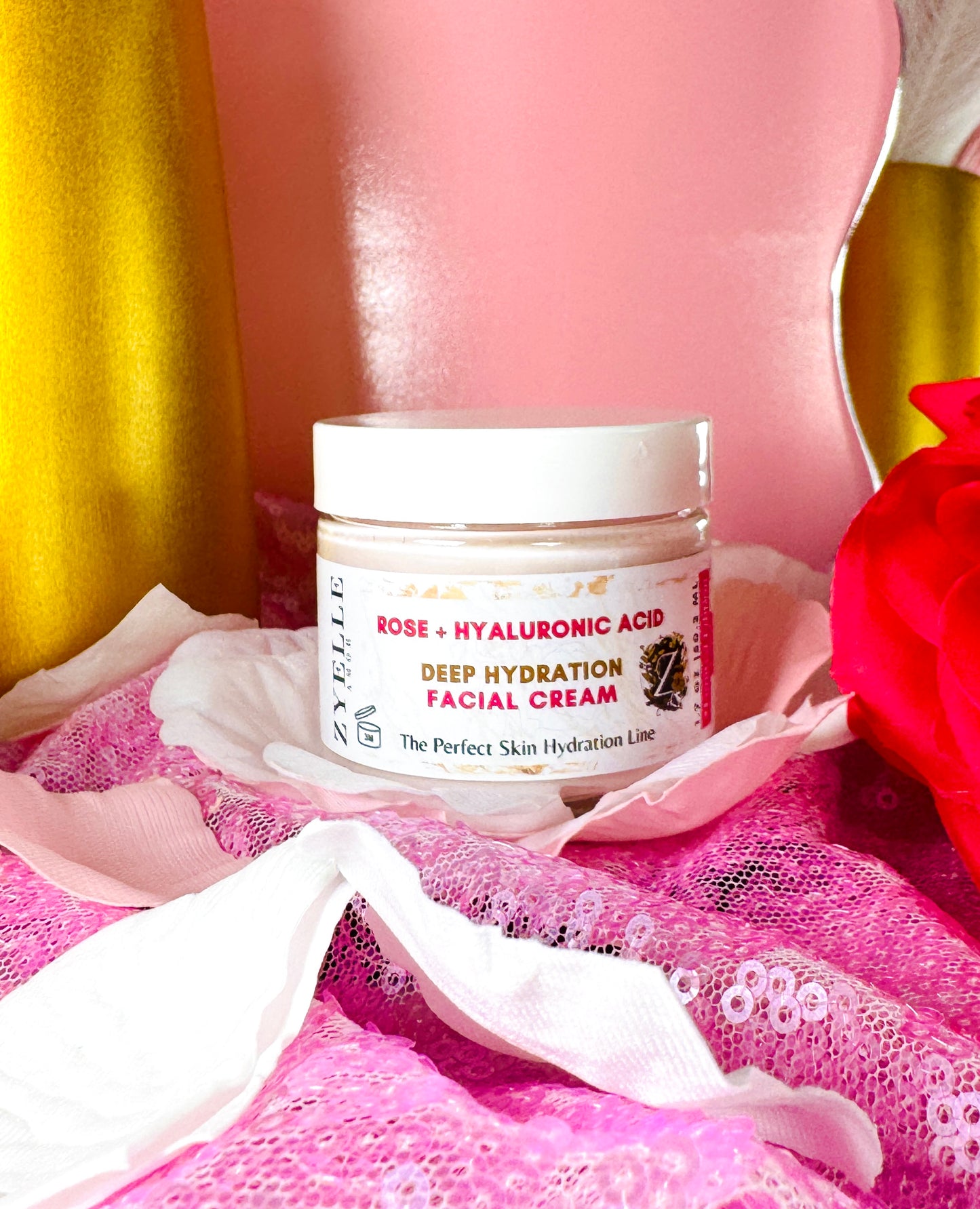 Rose & Hyaluronic Acid: Deep Hydration Facial Cream