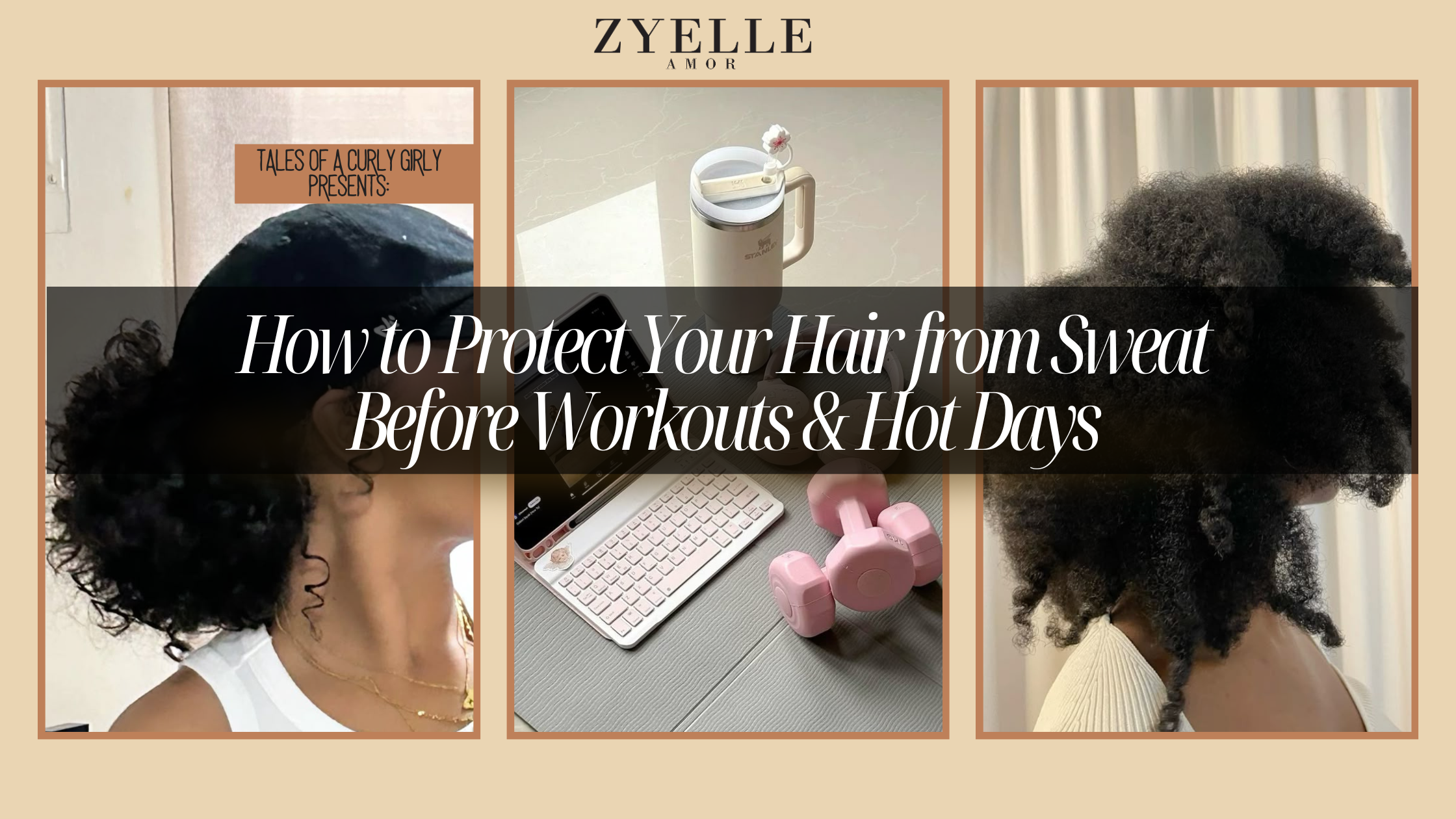 pre-workout scalp protection routine with oil and headband